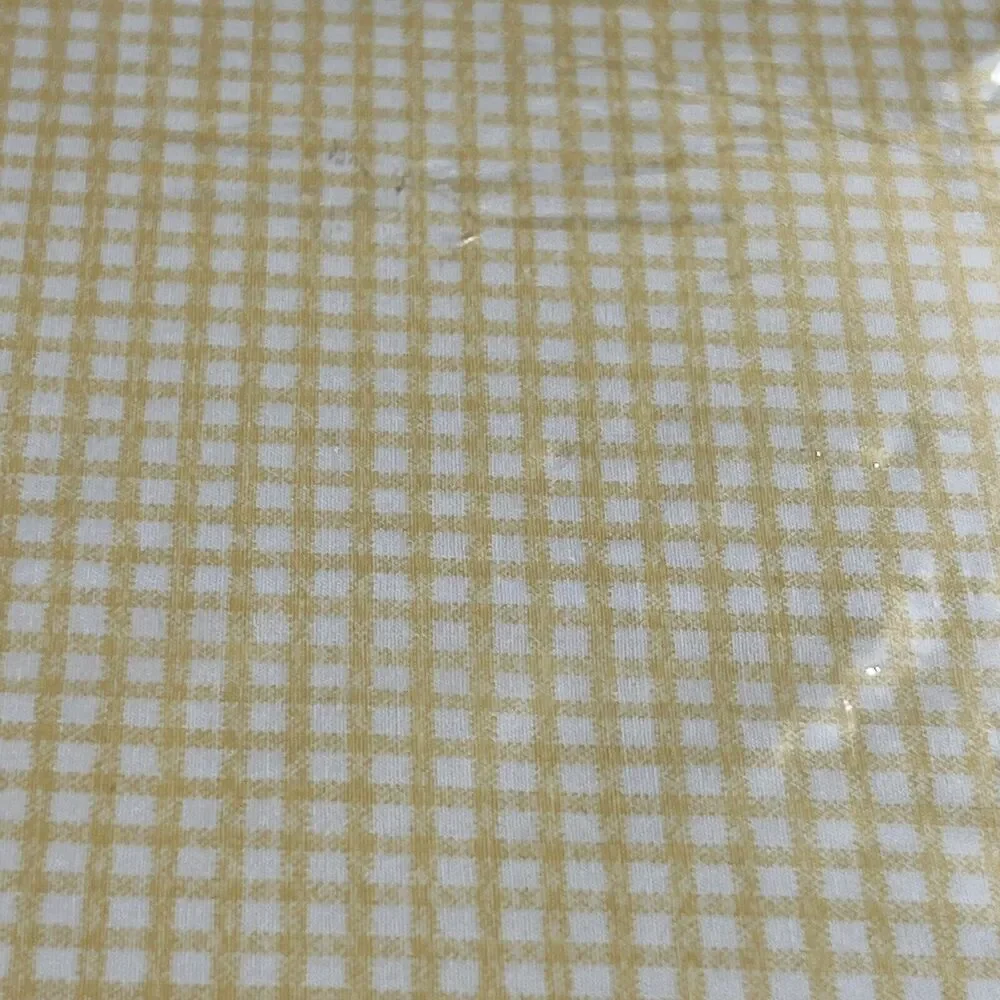 Vintage Wamsutta Supercale Plus Full Flat Sheet 200 Thread Count Yellow Gingham‎